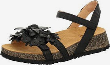 Sandales 'Sandalette Damen 3-000551 0000 Echtleder in schwarz' Think en noir : devant