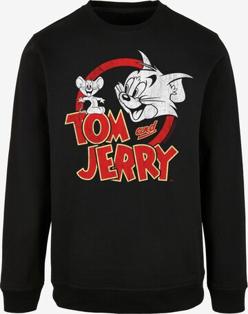 Felpa 'Tom und Jerry' di F4NT4STIC in nero: frontale