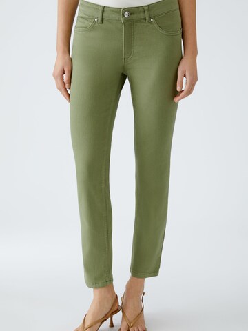 OUI Slimfit Jeggings 'Baxtor' in Grün: Vorderseite