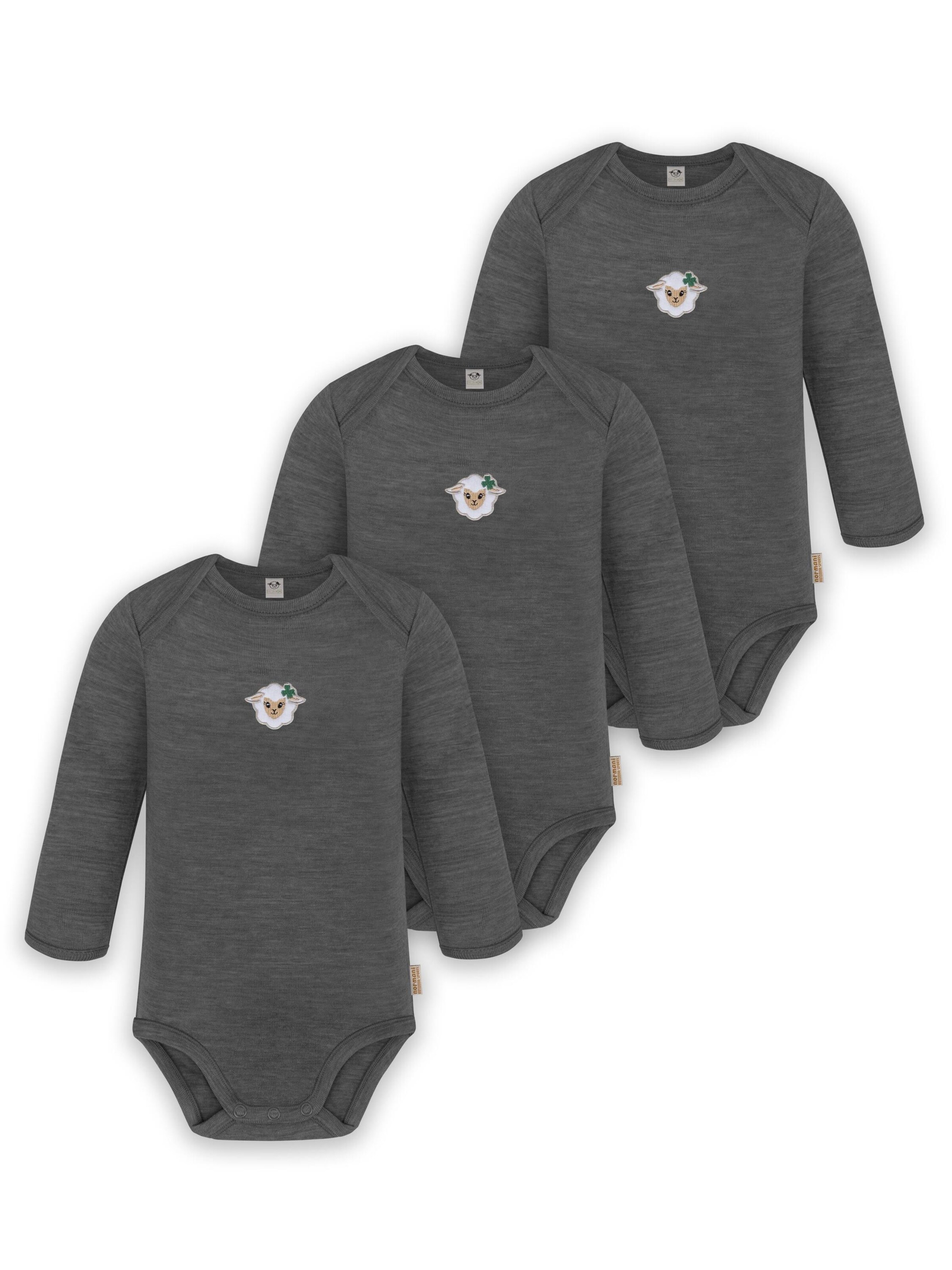 Barboteuse / body 'Auckland' normani en gris : devant