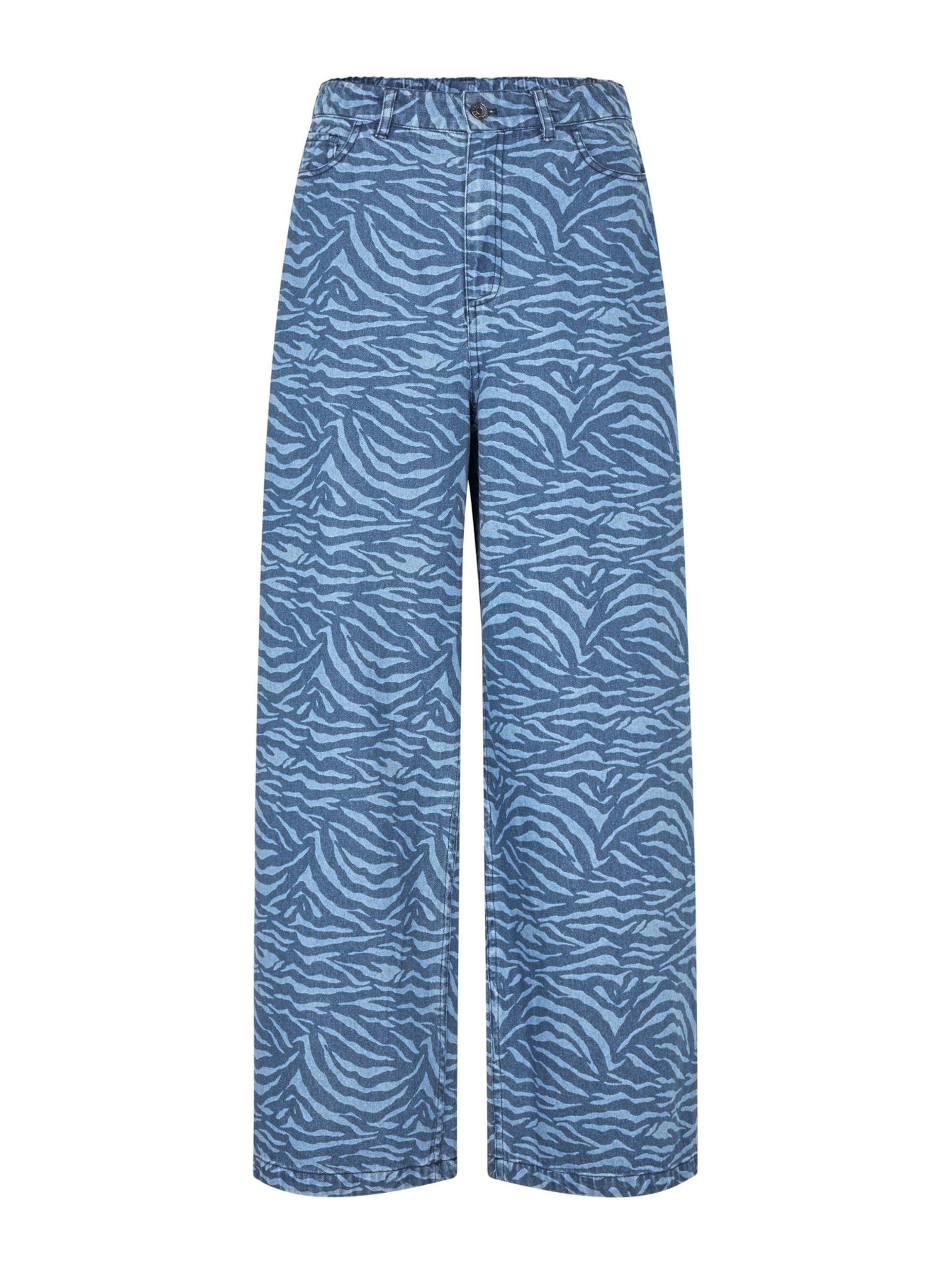 modström Wide Leg Hose 'Mase' in Blau: Vorderseite