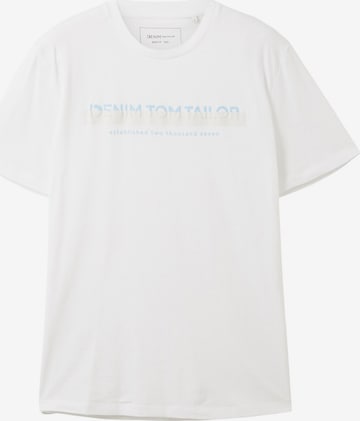 TOM TAILOR DENIM Μπλουζάκι σε λευκό: μπροστά