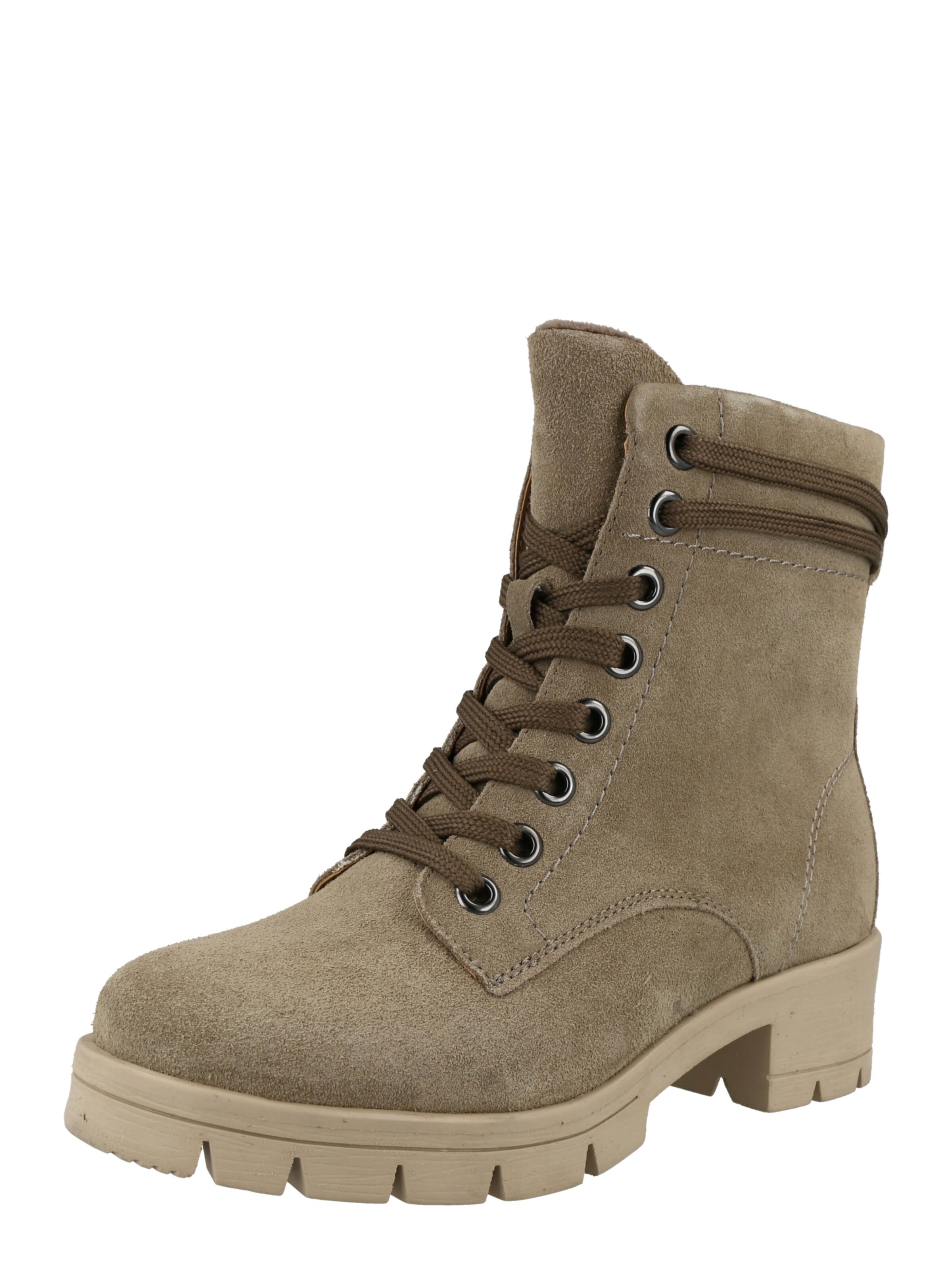Tamaris Wide Fit Lace-Up Ankle Boots in Brown: front