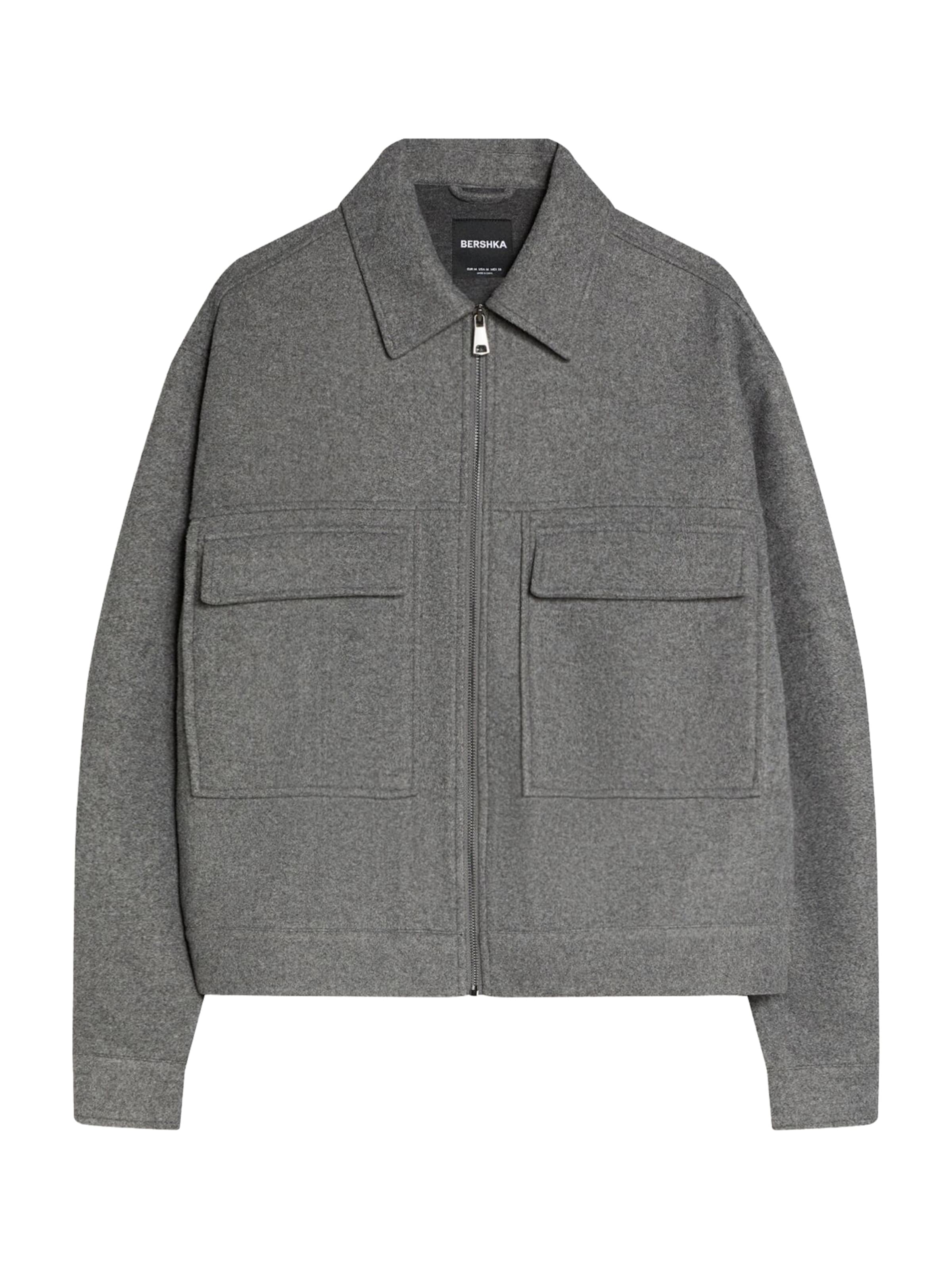 Bershka Between-season jacket in Grey: front