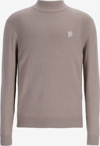 Pull-over 'Trace Mock' CHASIN' en marron : devant