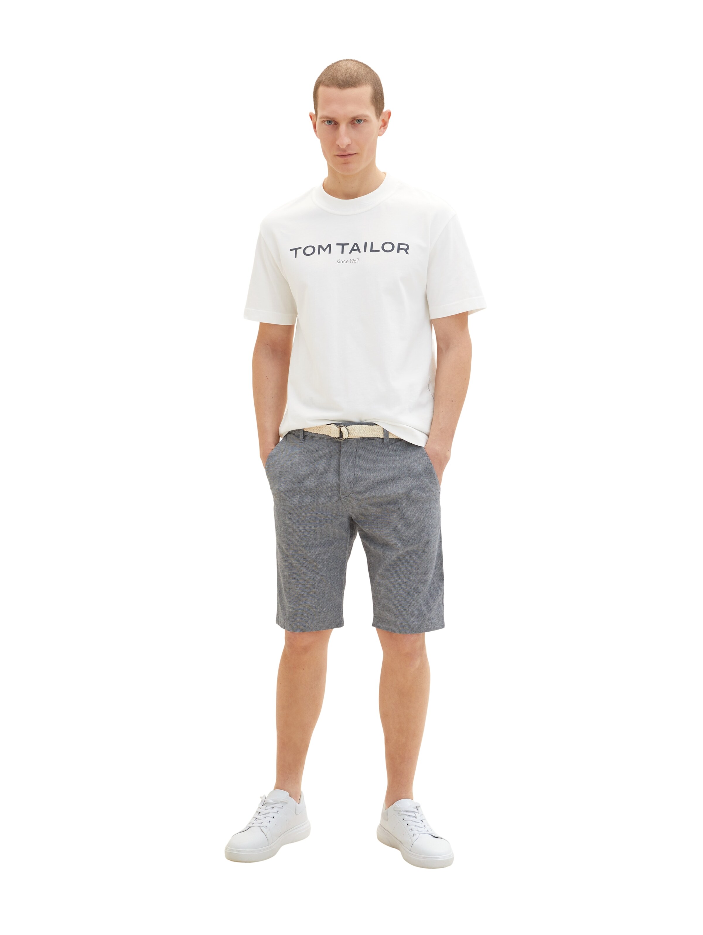 TOM TAILOR Slimfit Chino in Grijs
