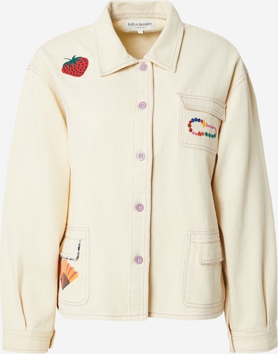 Demisezoninė striukė 'April' iš Lollys Laundry, spalva – kremo / smaragdinė spalva / raudona / juoda, Prekių apžvalga