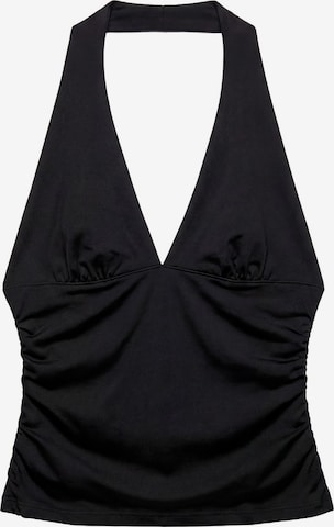 Pull&BearTop - crna boja: prednji dio