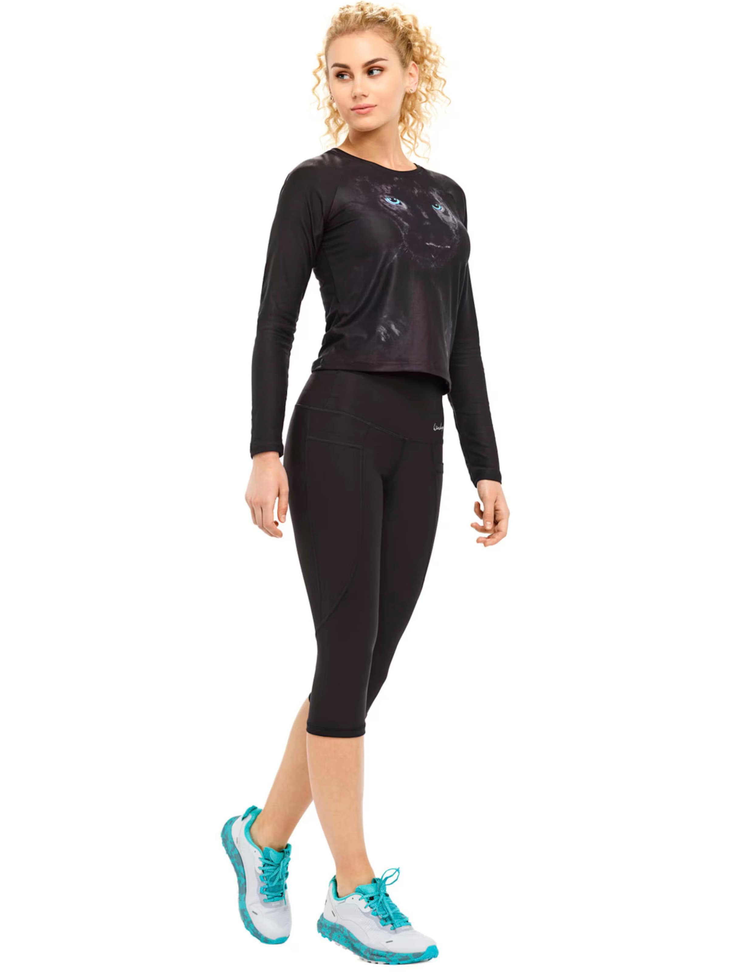 Winshape Скинни Спортивные штаны 'HWL215C' в Черный