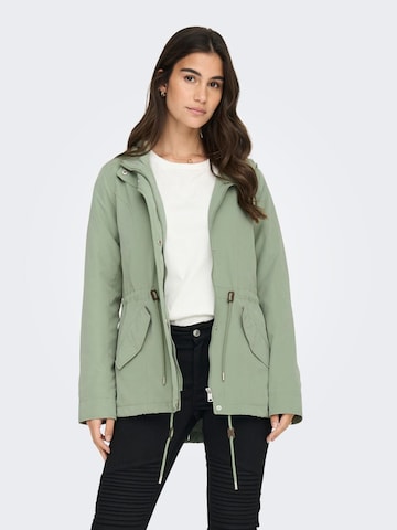 Parka mi-saison ONLY en vert : devant