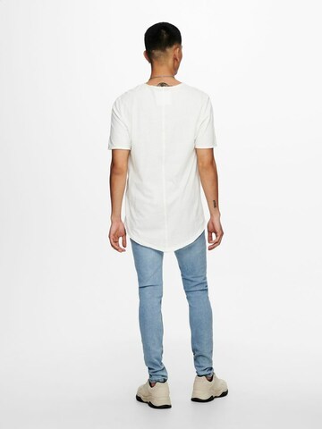 T-Shirt Only & Sons en blanc