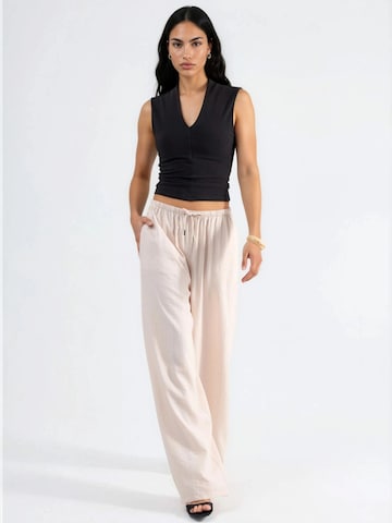 Busem Wide Leg Hose in Beige