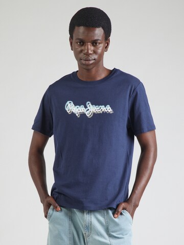 Pepe Jeans T-Shirt in Blau: Vorderseite