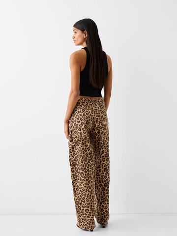 Loosefit Pantalon Bershka en beige