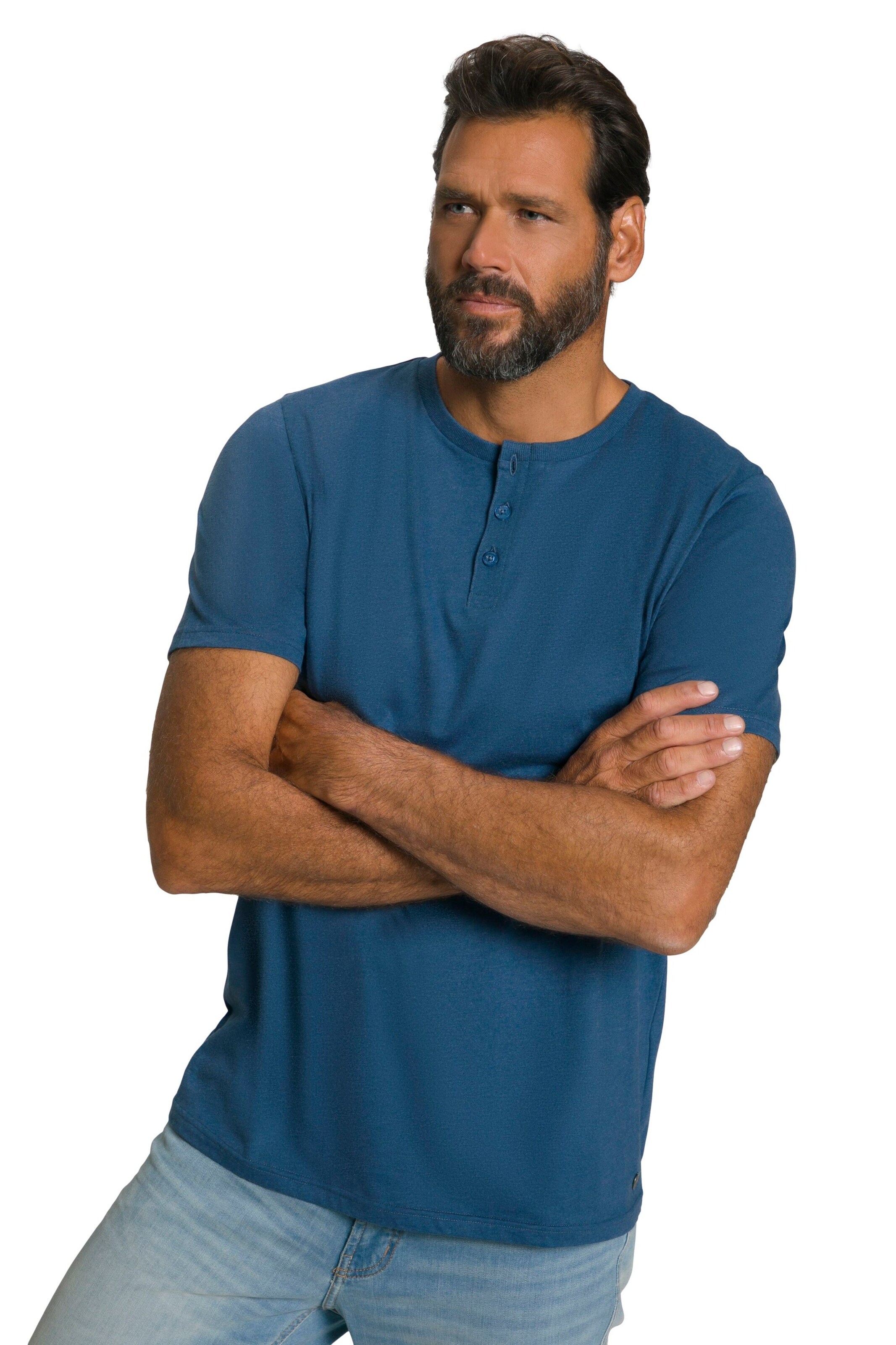 JP1880 Shirt in Blau: Vorderseite