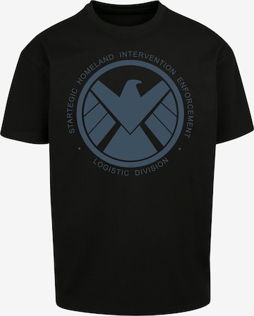 F4NT4STIC Shirt 'Marvel Avengers Agent Of Shield Logistics Division' in Black: front