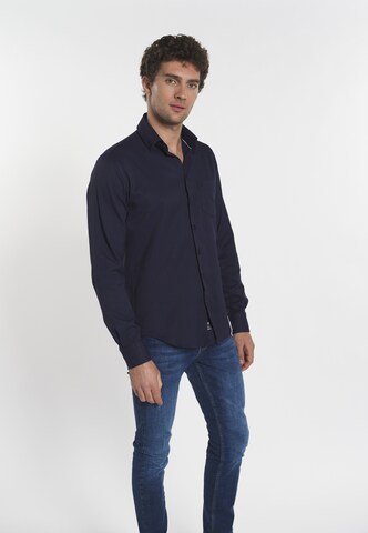 DENIM CULTURE Regular fit Overhemd 'MAXIMILLIAN' in Blauw