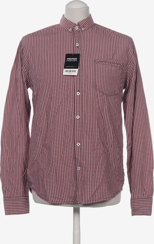 TIMEZONE Button Up Shirt in S in Red: front
