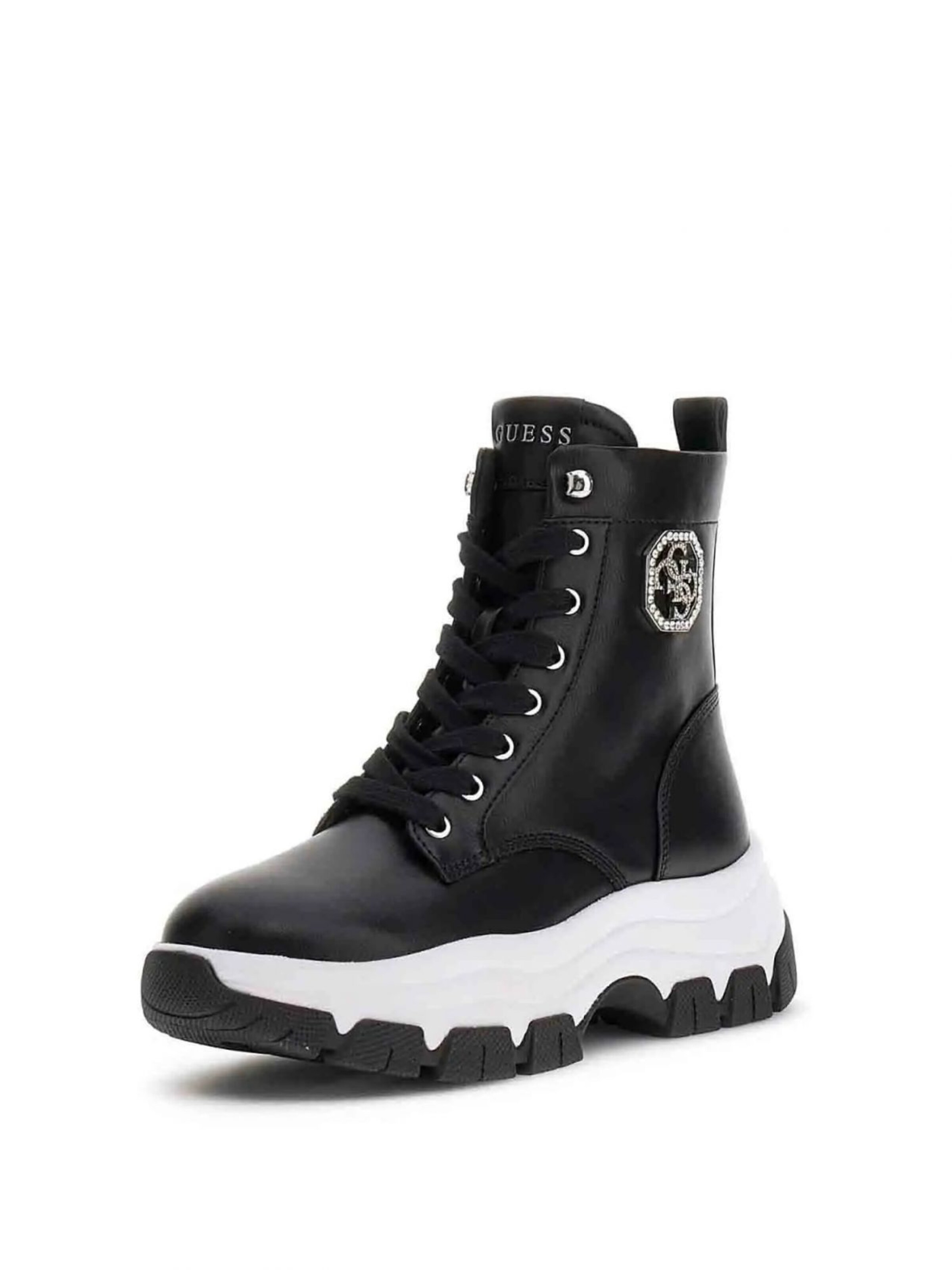 GUESS - Zapatillas deportivas altas en negro: frente