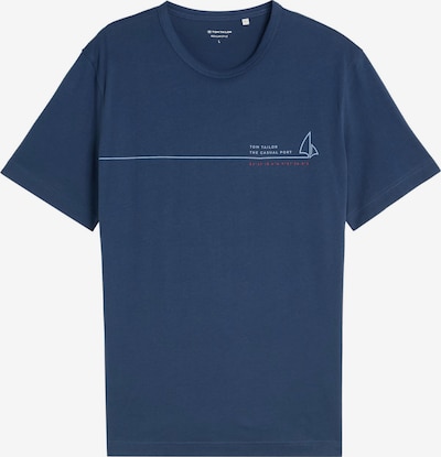 TOM TAILOR T-Shirt en S en bleu foncé / rouge / blanc, Vue avec produit