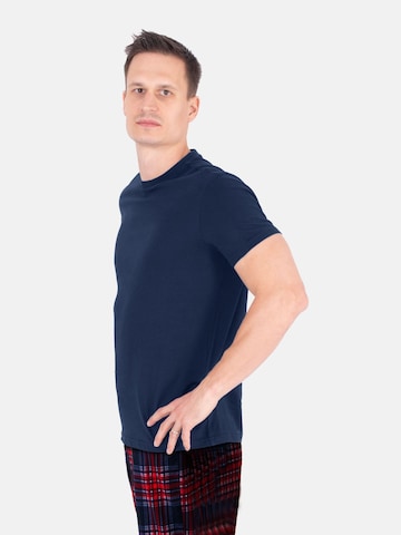 PANTONECLO Shirt 'Pantoneclo Men’s U-Neck Short Sleeve T-Shirt' in Blau