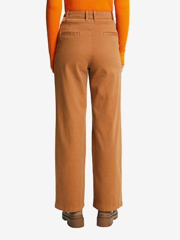 ESPRIT Wide leg Pleat-Front Pants in Brown