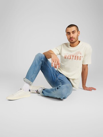 MUSTANG T-Shirt 'Alex C' in Beige