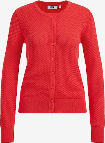 WE Fashion Knit cardigan in Red: front