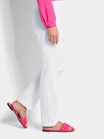 Regular Pantalon 'Louisa' Goldner en blanc