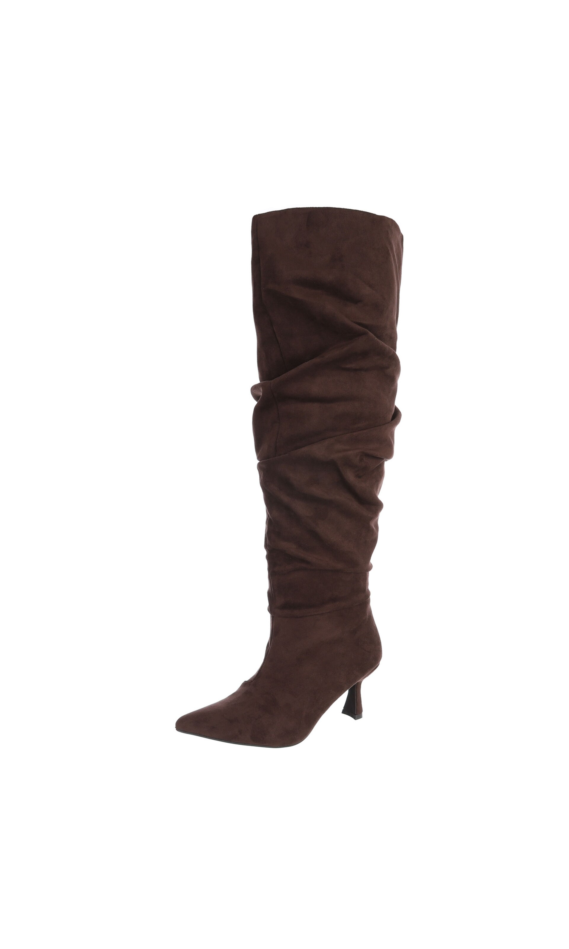 Ital-Design Overknees in Braun: Vorderseite