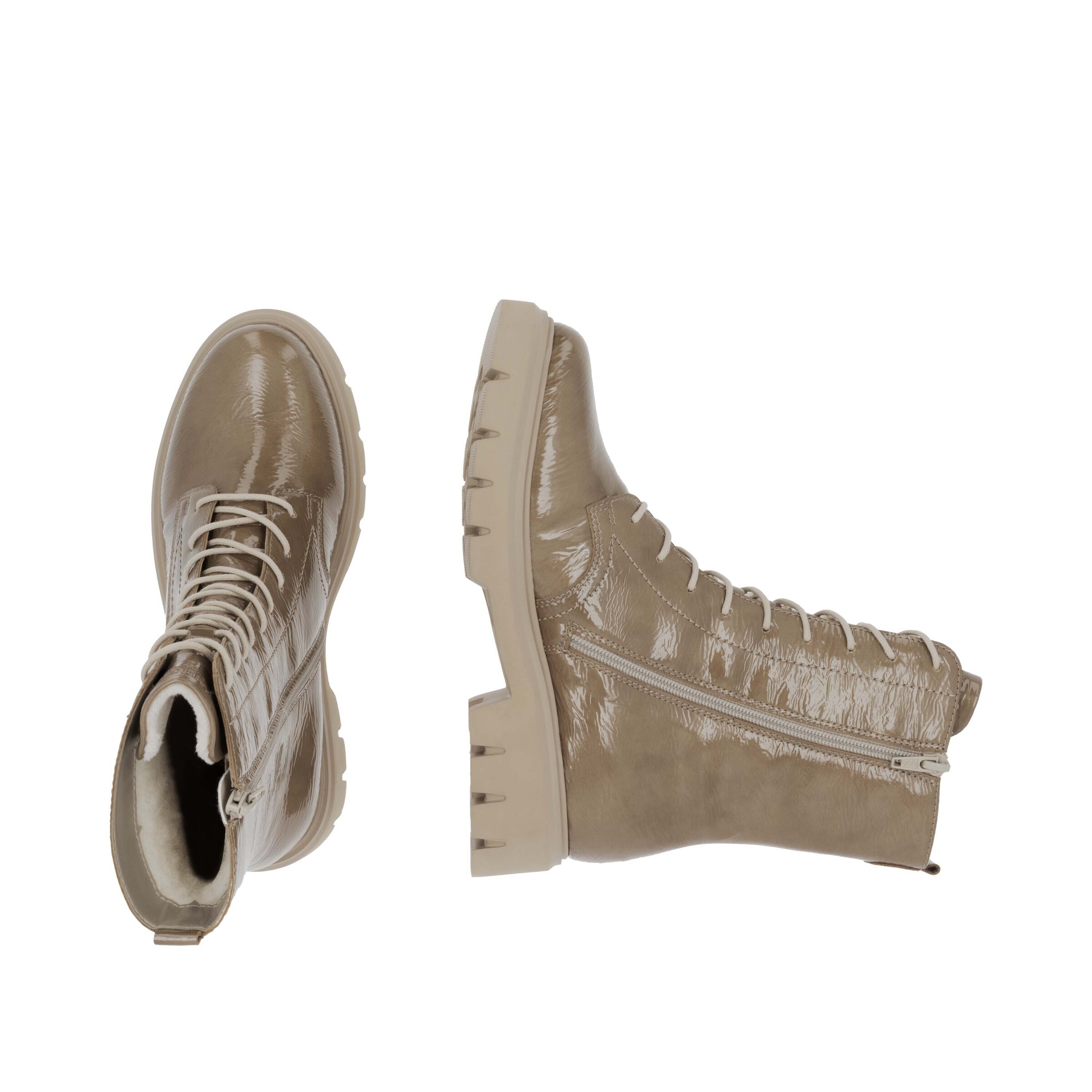 REMONTE Lace-Up Boots 'D1W72' in Beige