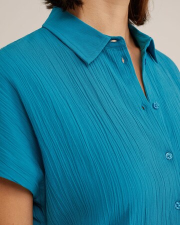 WE Fashion Bluse in Blau