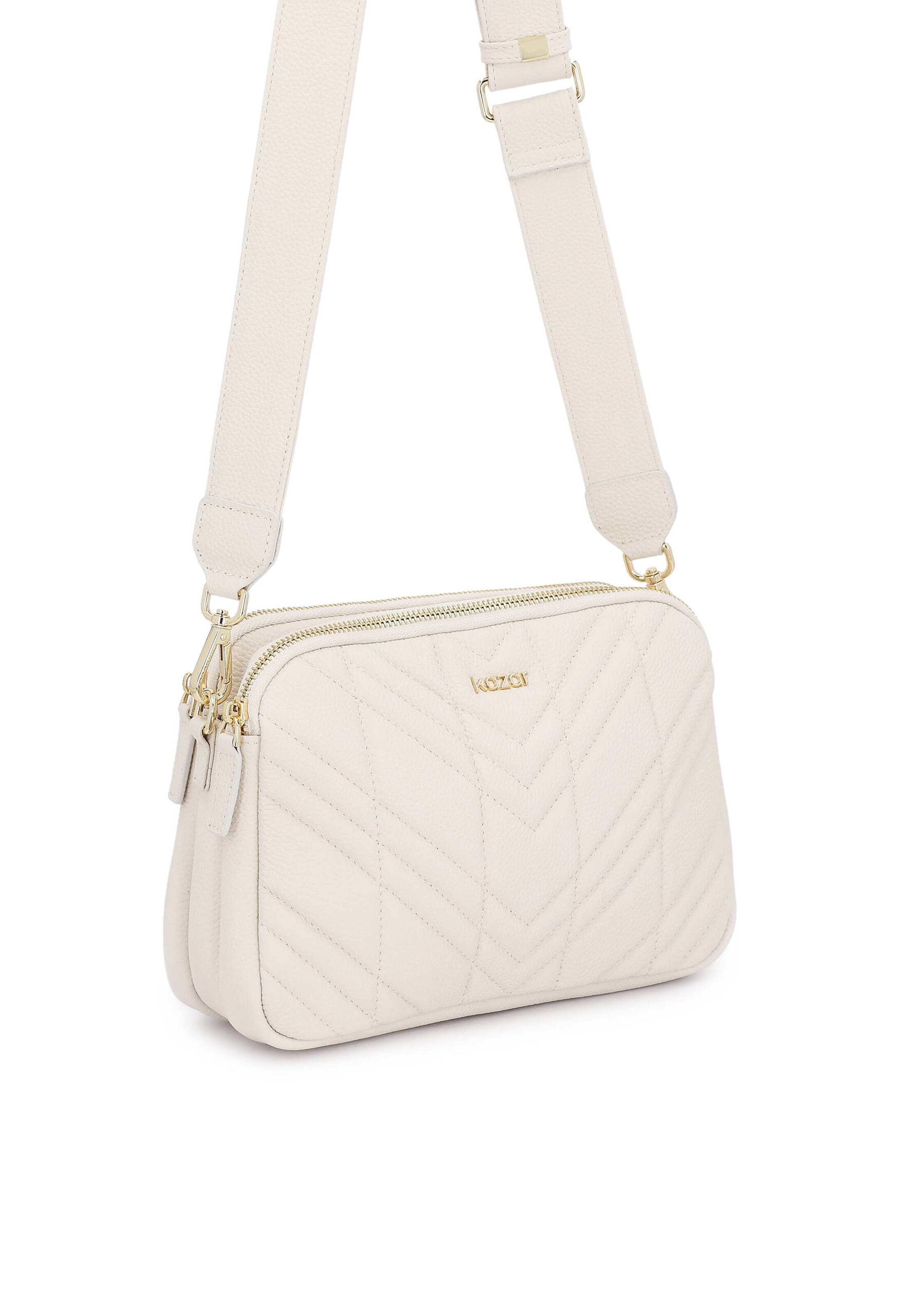 Borsa a tracolla di Kazar in bianco