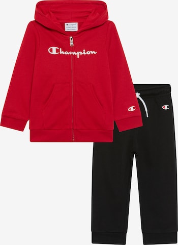Champion Authentic Athletic Apparel Sweatsuit in Red: front