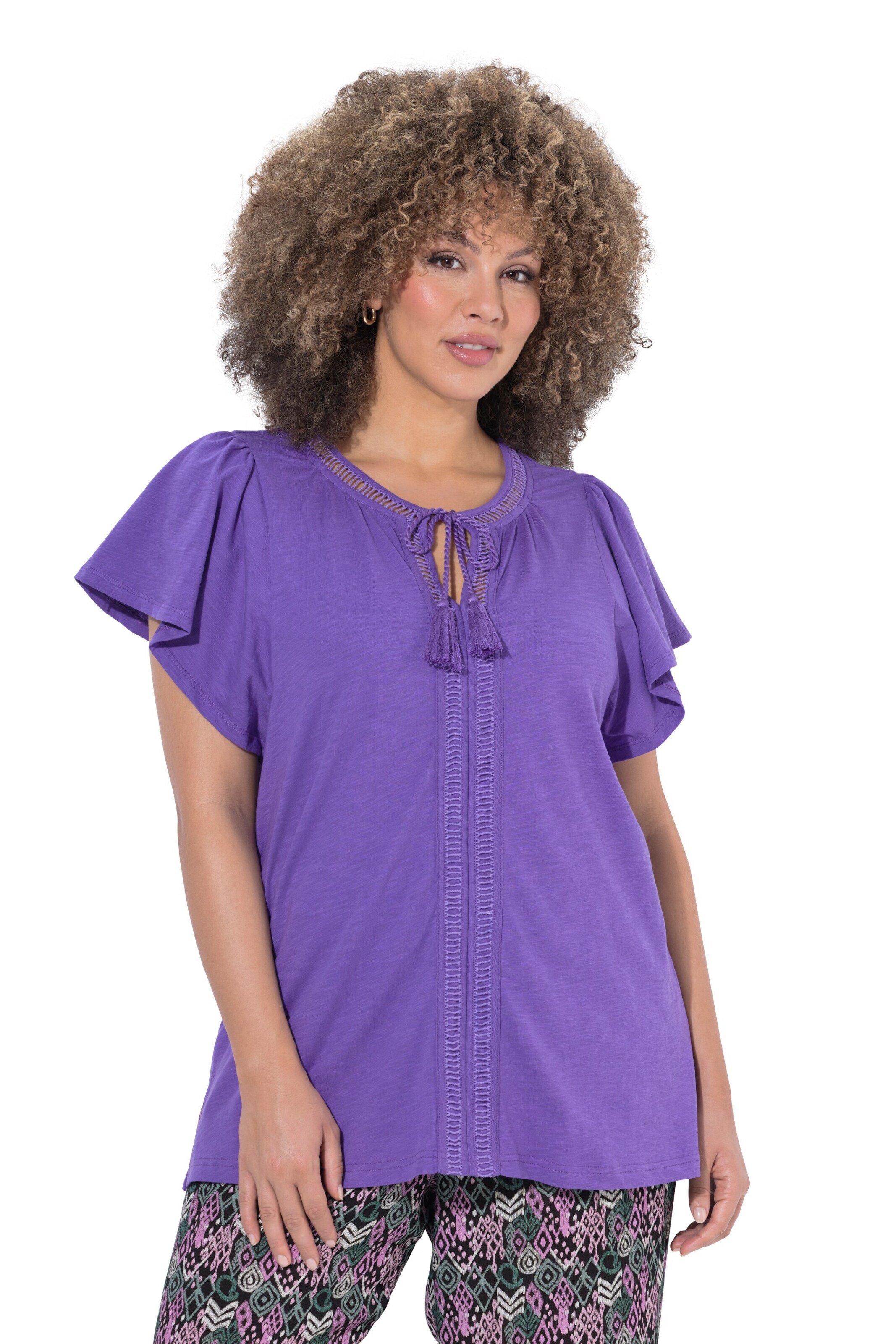 Ulla Popken Shirt in Lila: voorkant