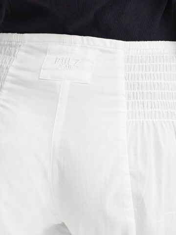 PULZ Jeans Tapered Trousers ' PZJill ' in White