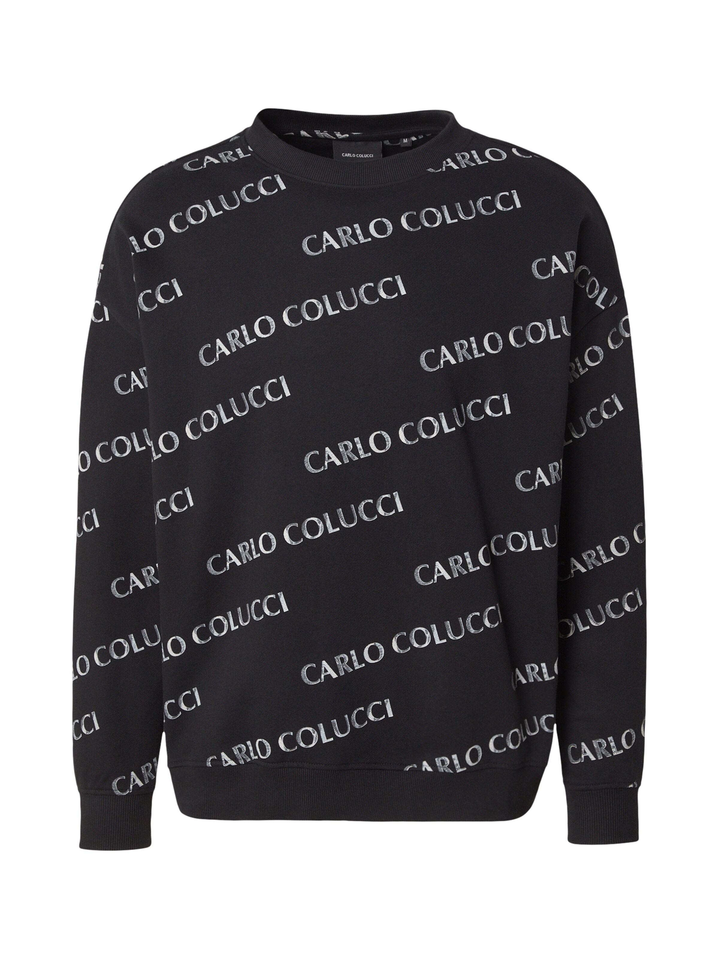 Sweat-shirt Carlo Colucci en noir : devant