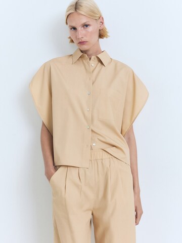 MANGO Blouse 'TOMY-H' in Brown: front