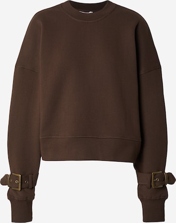 Sweat-shirt Hoermanseder en marron : devant