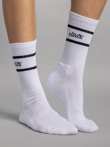 Dirts Socken 'Classic Striped Socks'‌‌‌‌‌‌ in Weiß: Vorderseite