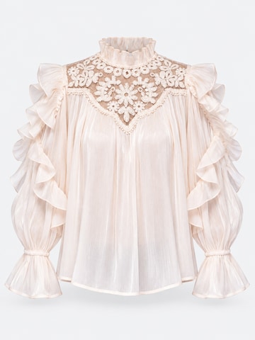 Ombre Blouse in Beige: voorkant