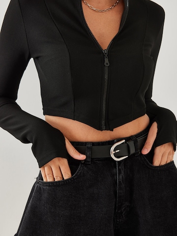 Cardigan Bianco Lucci en noir