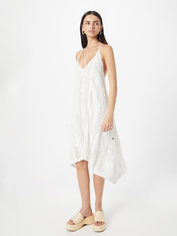 Superdry - Vestido de verão em branco: frente