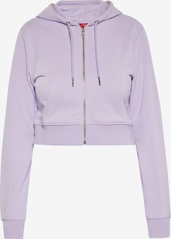 Veste de survêtement swirly en violet : devant