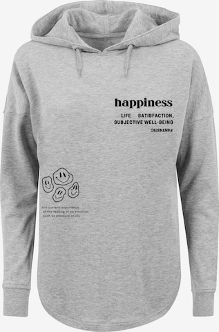 F4NT4STIC Sweatshirt 'Happiness' in Grey: front