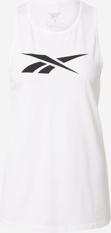 Top sportivo di Reebok in bianco: frontale