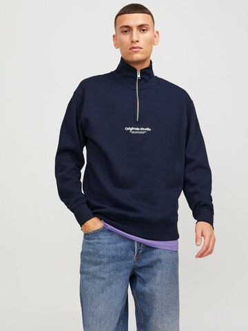 JACK & JONES Sweatshirt 'JORVESTERBRO' in Blue: front