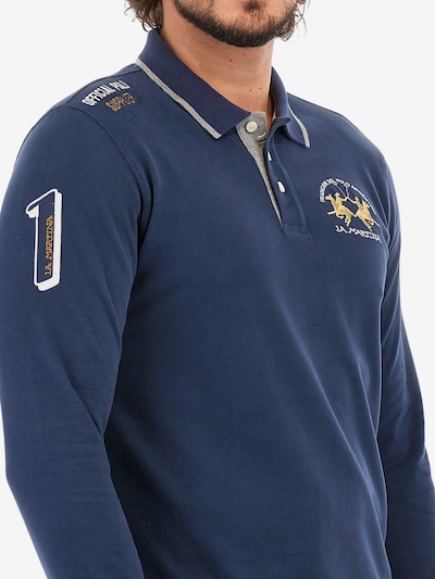 La Martina Shirt 'Wolfe' in Navy / Yellow gold / White, Item view