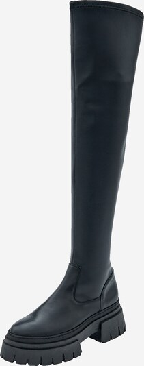 EDITED Škornji čez koleno 'Wisgard' | črna barva, Prikaz izdelka