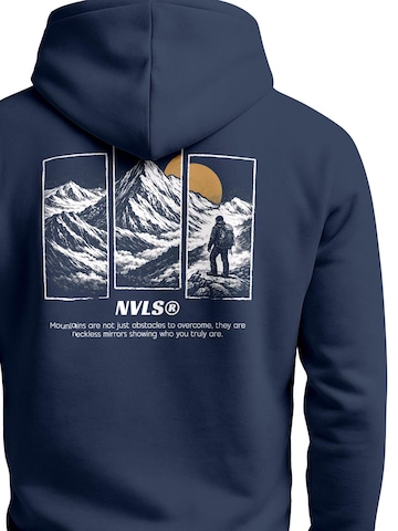 Neverless Sweatshirt 'Mountain Wanderer' in Blue